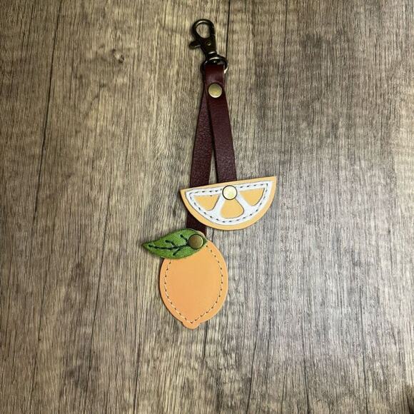 LAST ONE!! Mamey Portland Leather Citrus Pop Keychain FAST SHIP - Picture 5 of 6
